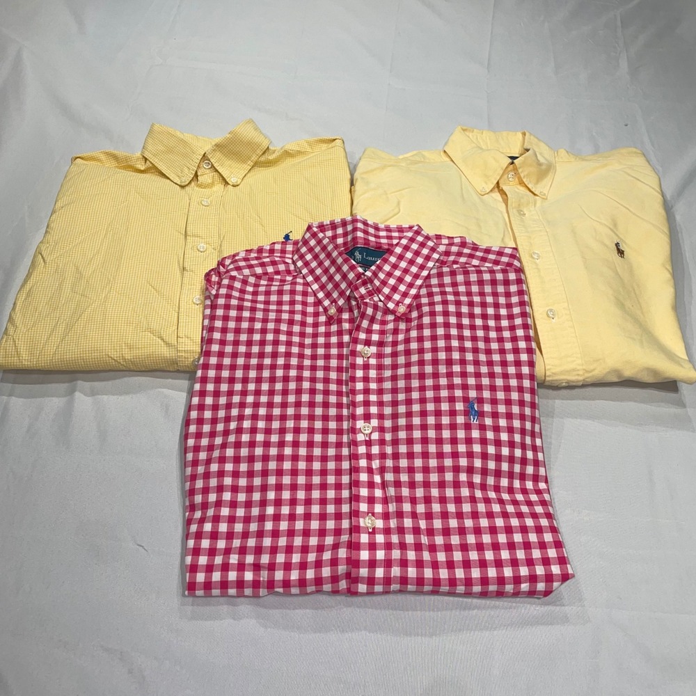 Polo Ralph Lauren Mens Classic Fit Button Down Shirt Bundle Small